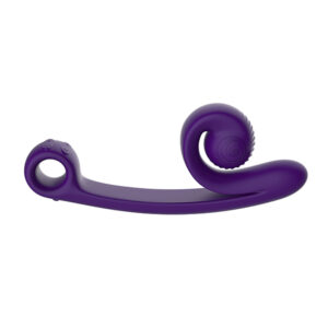 snail vibe curve duo vibrator er fleksibel og multifunktionelt og stimulerer hele underlivet på samme tid.